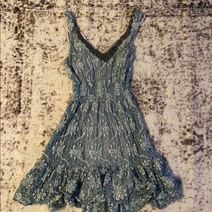 Free people blue flowery lace dress